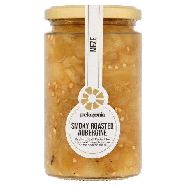 Pelagonia Smoky Roasted Aubergine Antipasti 300g jar, imported from the UK