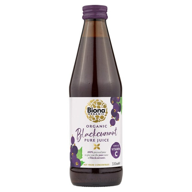 Biona Organic Blackcurrant Juice 330ml - British product