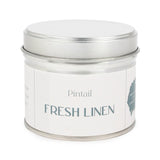 Pintail Fresh Linen candle 225g, imported from the UK