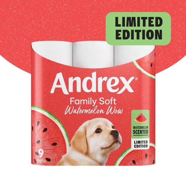 Andrex Watermelon Toilet Roll 9 Rolls - British product