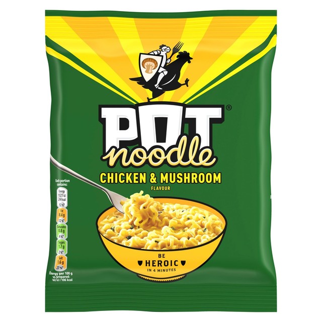 Pot Noodle Chicken & Mushroom instant noodles - British product