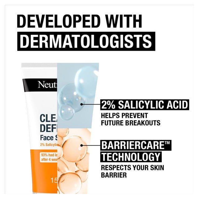 Neutrogena salicylic acid face scrub 150ml, imported from the UK