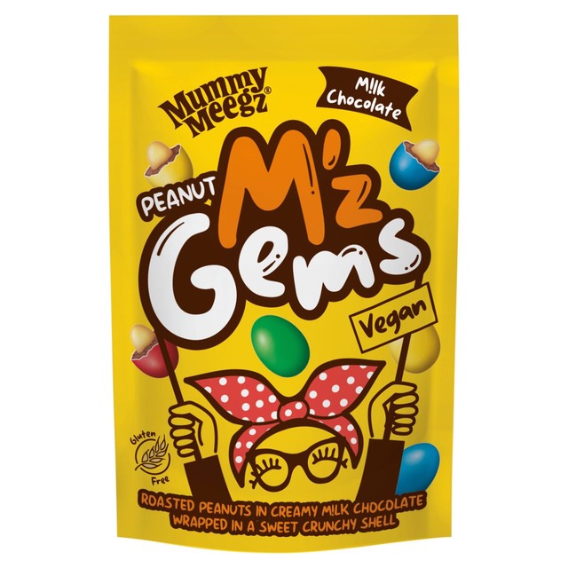 Mummy Meegz vegan chocolate coated peanuts 80g, imported from the UK