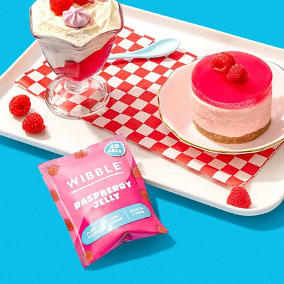 Cristaux de gelée Wibble d'origine végétale à la framboise 57g