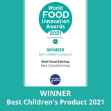Real Good tomato ketchup no added sugar 310g, imported from the UK