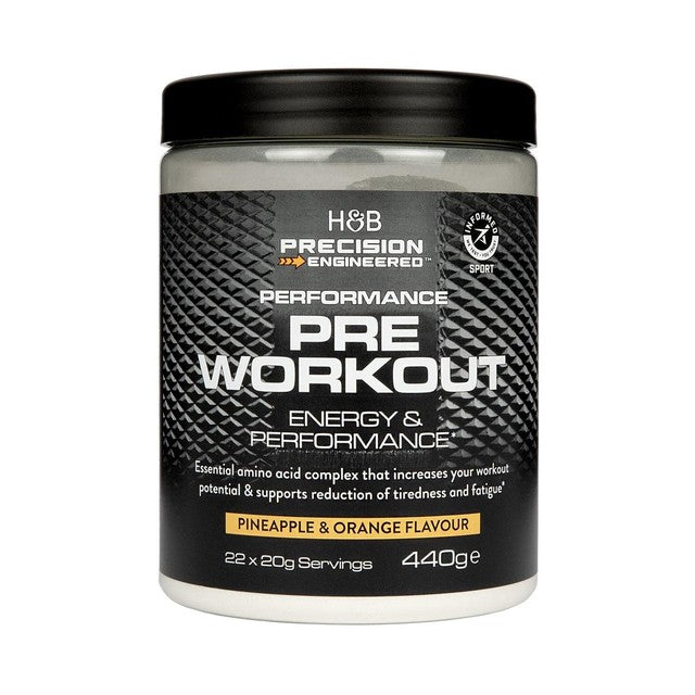 Precision Engineered Pre Workout Powder Pineapple Orange 440g, UK version