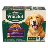 Winalot Sunday Dinner Mixed in Gravy wet dog food 12 x 100g pouches (British brand)