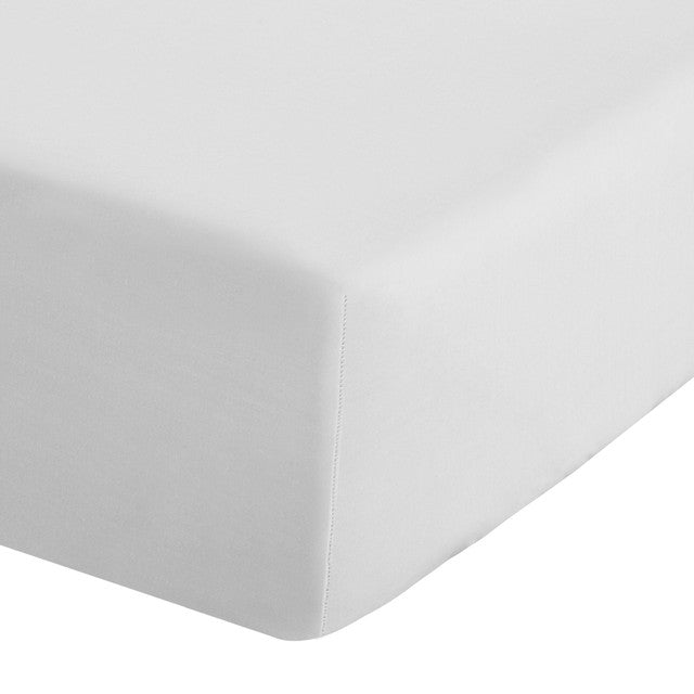 Catherine Lansfield Plain Dye Polycotton Single Fitted Sheet White - British product