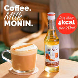 Monin Salted Caramel No Added Sugar syrup 250ml, imported from the UK
