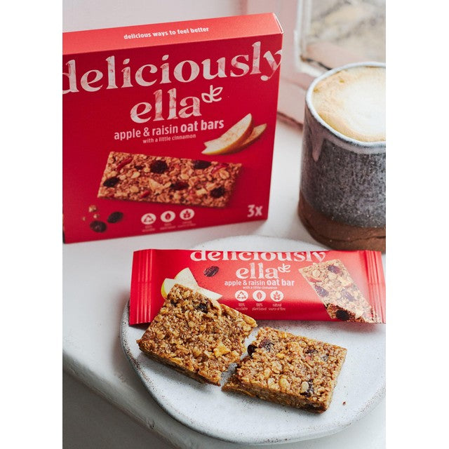 Deliciously Ella apple raisin cinnamon oat bar 150g multipack - British product