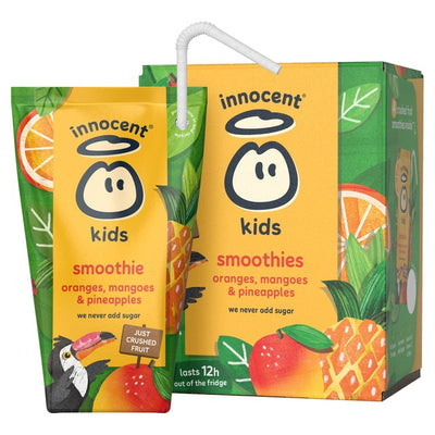Smoothies pour enfants Innocent oranges, mangues et ananas