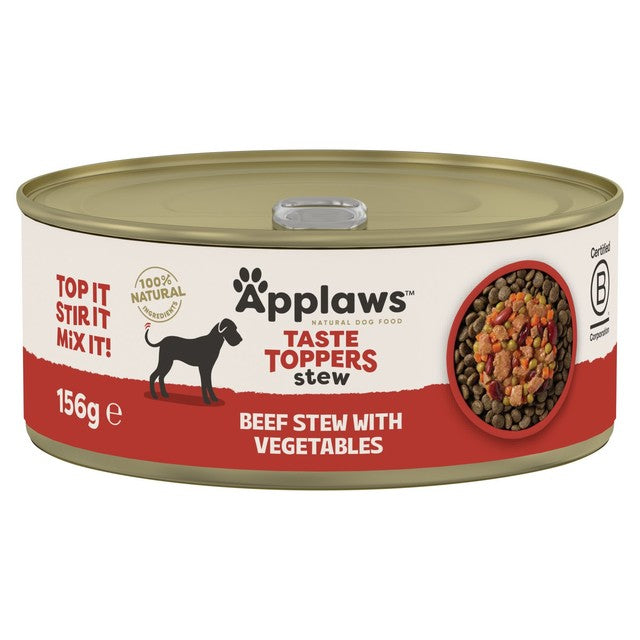 Applaws beef stew dog food topper 156g - British product