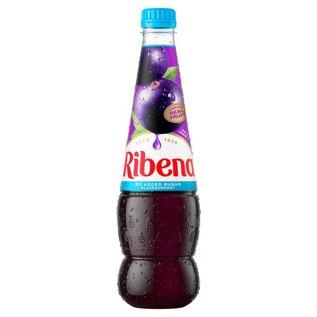 Ribena blackcurrant squash no added sugar, imported from the UK
