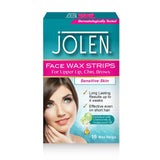 Jolen facial wax strips sensitive skin 16 strips, UK version