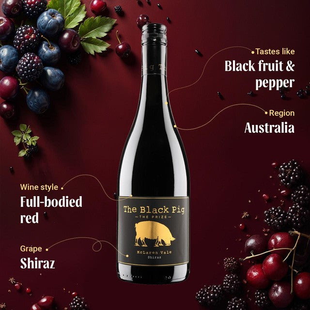 Virgin Wines The Black Pig The Prize Shiraz 75cl (British brand)