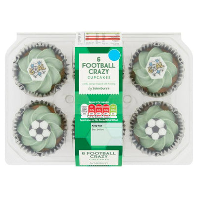Fußball-Cupcakes X6