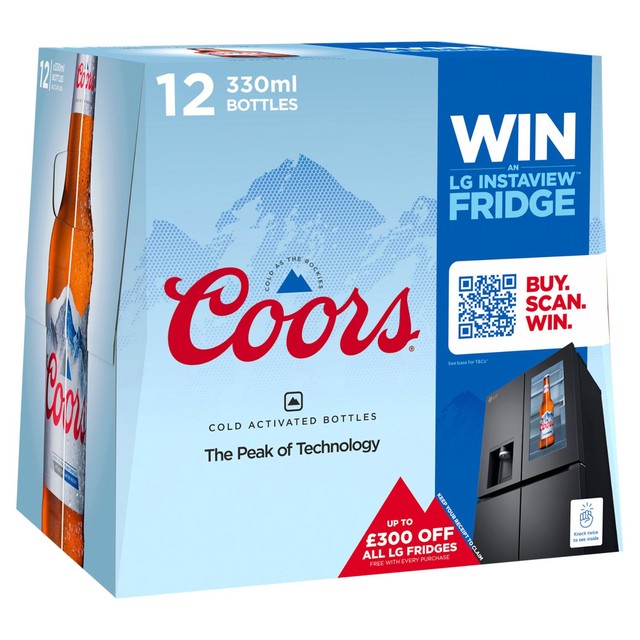 Coors lager beer 12 x 330ml - British product