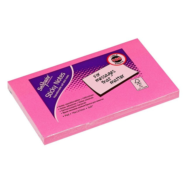 Snopake Sticky Note Cube Neon Assorted Pack 6 Pads (British brand)