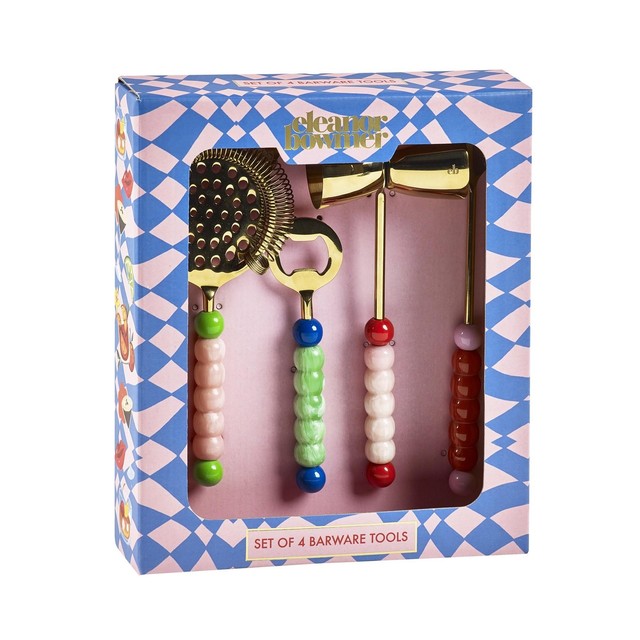 Eleanor Bowmer gold bar tool set with beaded handles - British product