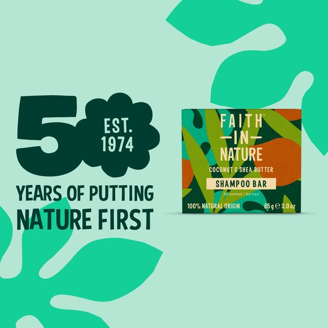 Faith In Nature Coconut & Shea Butter Shampoo Bar 85g - British product