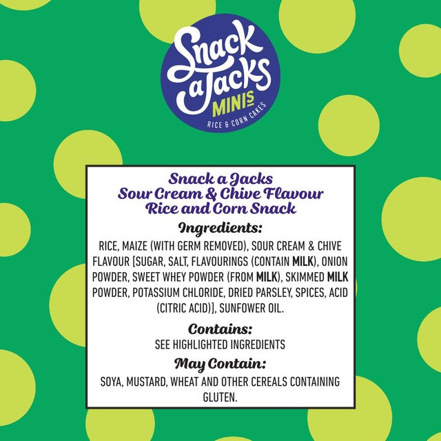 Snack a Jacks sour cream chive rice cakes 19g multipack (British brand)