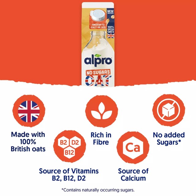 Alpro Oat No Sugar dairy-free oat drink 1L - British product