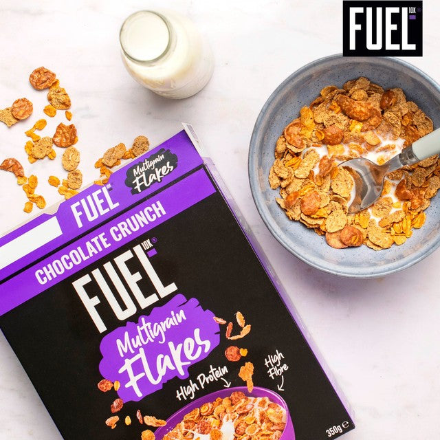 Fuel10K Breakfast Cereal Chocolate Multigrain Flakes 350g, UK version