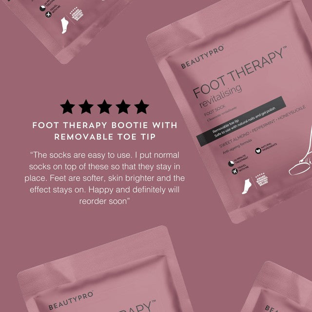Beauty Pro foot therapy booties with removable toe tips 30g - British product