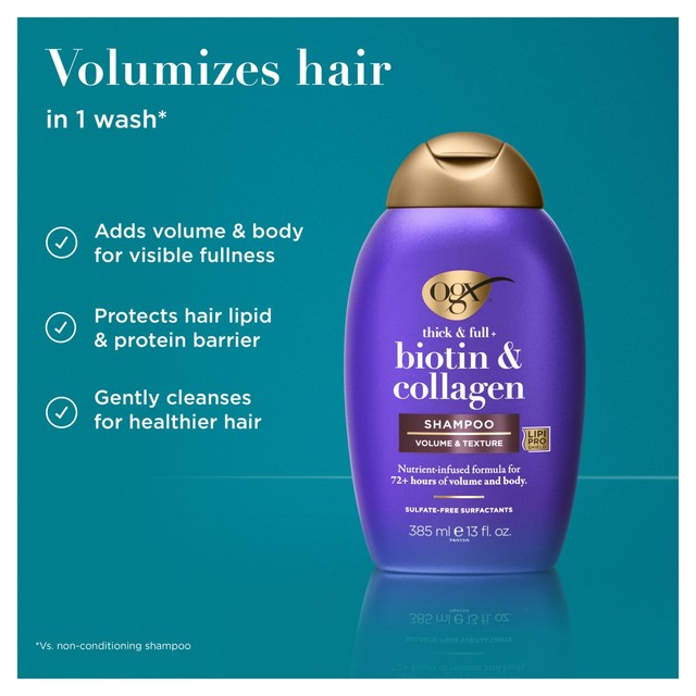 OGX Thick & Full Biotin & Collagen Shampoo 385ml (British brand)