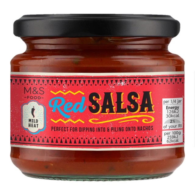 M&S Tomato and Onion Red Salsa with Coriander and Chilli 195g, imported from the UK