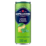 San Pellegrino Lemon & Mint sparkling drink 330ml, imported from the UK