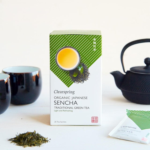 Clearspring Japanische Sencha Grünteebeutel – Britisches Produkt