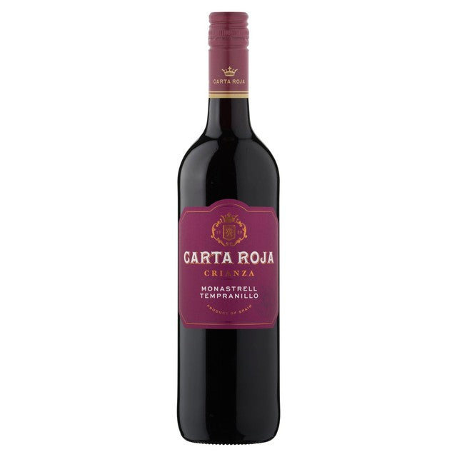 Carta Roja Crianza Monastrell Tempranillo red wine 75cl - British product