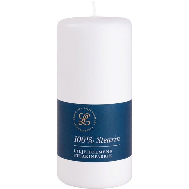 Liljeholmens white pillar candle 68x180mm - British product