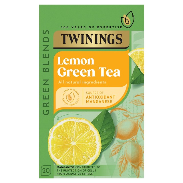 Twinings lemon green tea bags 20 tea bags (British brand)