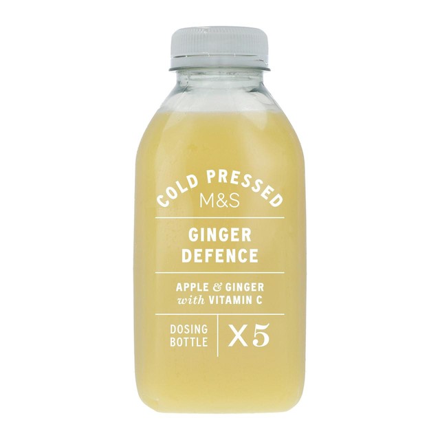 M&S Ginger Defence Apple & Ginger Health Shot 500ml, imported from the UK