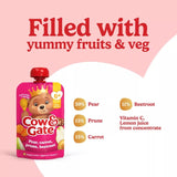 Cow & Gate pear carrot prune beetroot baby food pouch 100g - British product