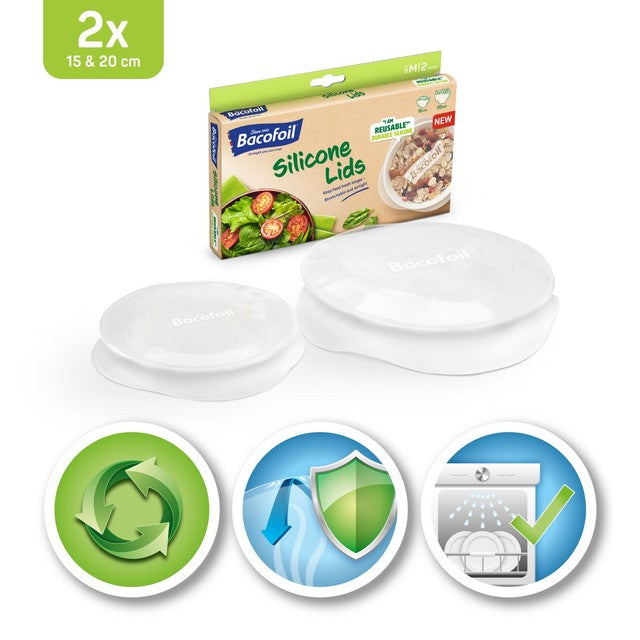 Bacofoil silicone lids medium set of 2 - British product