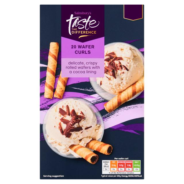 Sainsburys Wafer Curls Taste the Difference x20