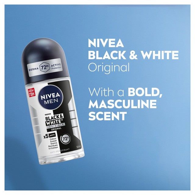 NIVEA MEN Black & White Original Anti-Perspirant Deodorant Roll-On