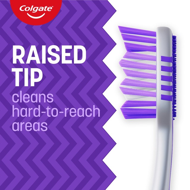 Colgate ZigZag Medium manual toothbrush 3 pack, imported from the UK