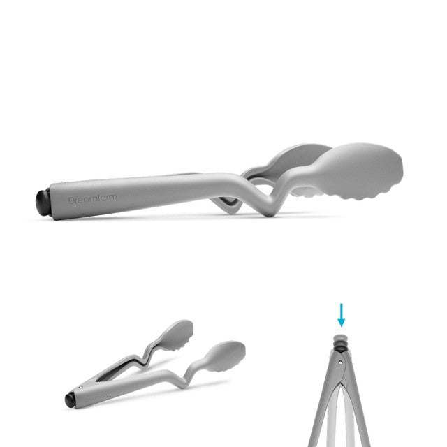 Dreamfarm Clongs Grey Click-lock serving tongs - British product