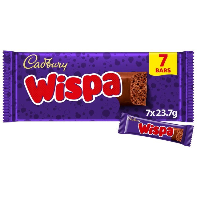 Cadbury Wispa milk chocolate bar multipack 7 x 24g - British product