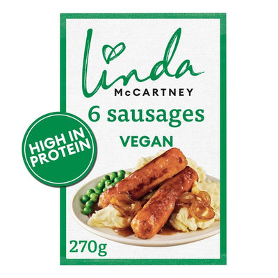 Linda McCartney 6 gefrorene vegetarische Würstchen 270g