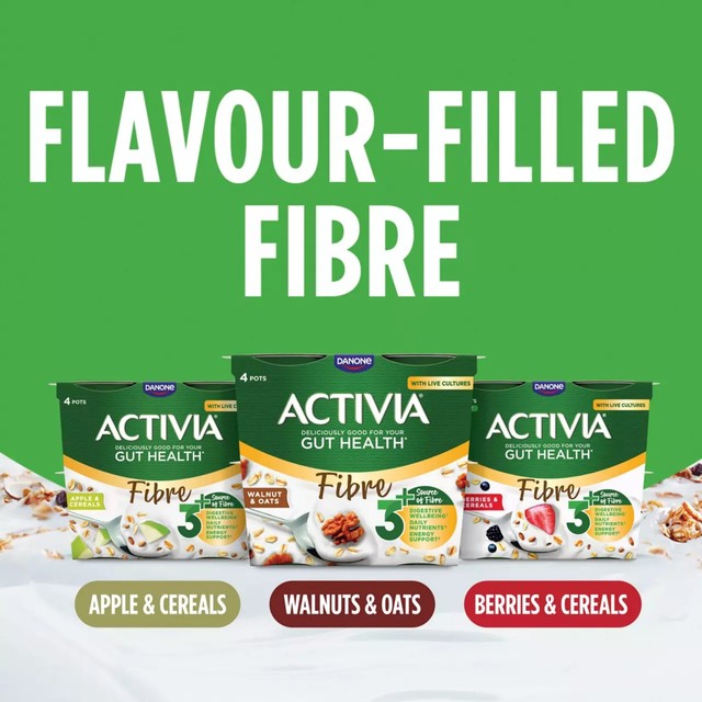 Activia Fibre Berries & Cereals yogurt multipack (British brand)