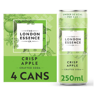 Sainsburys The London Essence Co Crisp Apple Crafted Soda Cans 4 x 250ml- Buy online at McGrocer