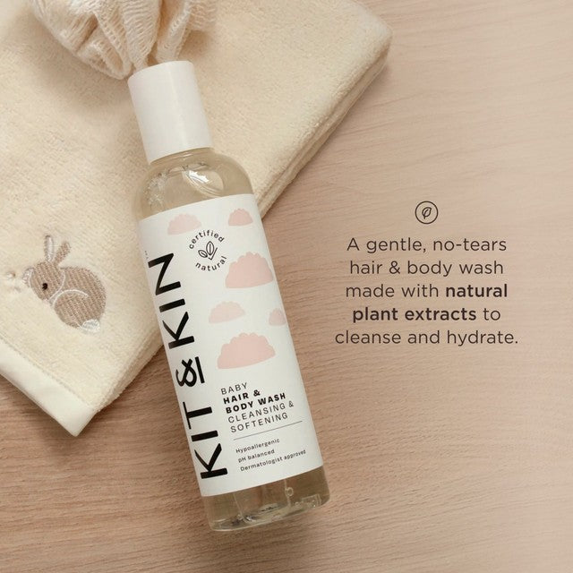 Kit & Kin Natural Hair & Body Wash 250ml, UK version