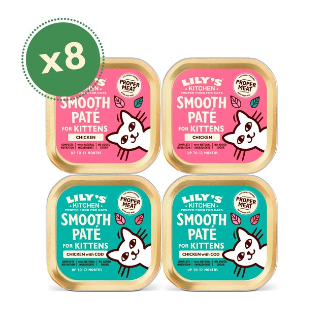 Lily's Kitchen kitten pate chicken & cod 8x85g, UK version