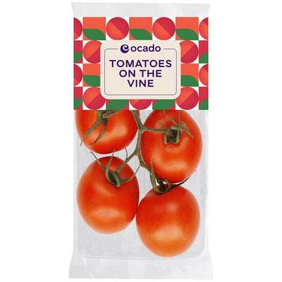 Ocado Tomaten am Stiel Frische Strauchtomaten 4 pro Packung