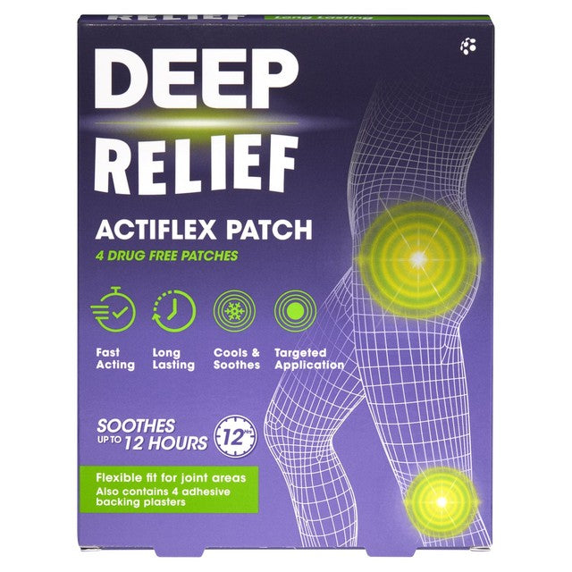 Deep Relief Actiflex Patch 4 pack - British product